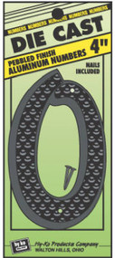 4" Blk Alu Number 0