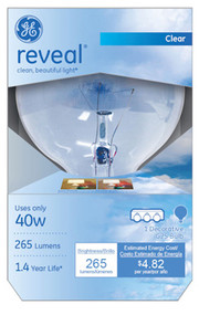 Ge 40w Clr Reveal Globe