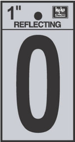 1" Blk Refl Letter O
