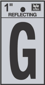 1" Blk Refl Letter G