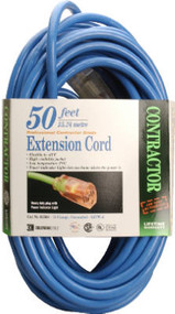 50' 12/3 Blu Ext Cord