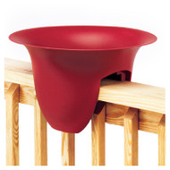 18" Red Railing Planter