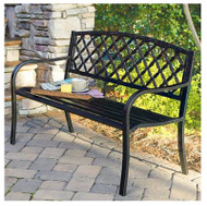 Latt Back Stl Bench