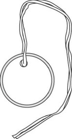 100pk Whtpap Tag/string