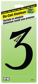 3-1/2" Blk Alu Number 3