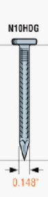 10dx1-1/2" Smooth Nail