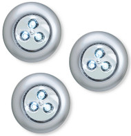 3pk Slv Stick On Light