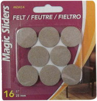 16pk 1" Oat Felt Pad