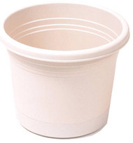 10"tan Roll Rim Planter