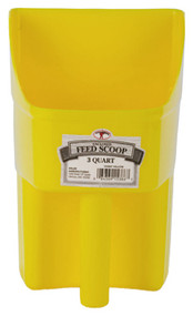 3qt Yel Plas Feed Scoop