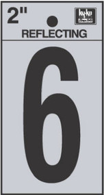 2" Blk Refl Number 6