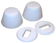 Wht Rnd Toil Bolt Cap