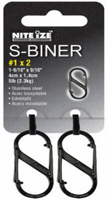 2pk Blk S-biner Clip