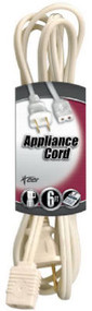 6' 18/2 Wht Appl Cord