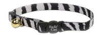 12" Adj Zebr Cat Collar