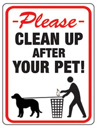 8.5x12 Clean Pet Sign