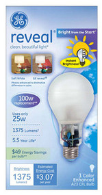 Ge 25w A23 Rvl Cfl Bulb