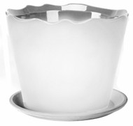 5.12" Wht Cylin Planter