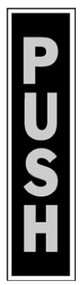 2x8 Blk Push Sign