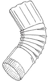 3" Galv Rnd Corr Elbow