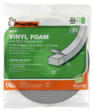 3/8x1/4 Gry Foam Tape