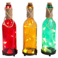 11" Glass Bottle/light