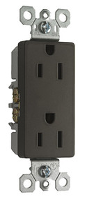 15a Brz Deco Receptacle