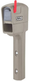 Stone Gry Mailbox/post