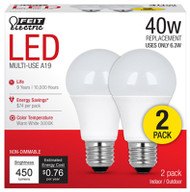 2pk 6w Wht Led Bulb