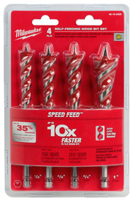 4pc Wd Bit Spd Feed Set