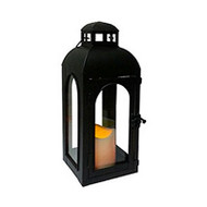 11" Blk Mtl Lantern