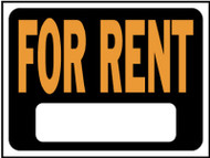 9x12 Plas For Rent Sign