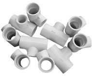 10pk 3/4x1/2pvc Red Tee