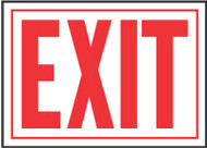 10x14 Red Alu Exit Sign