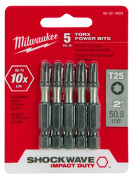 5pk 2" T25 Torx Bit