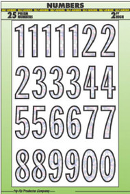 2"s Slv Back Number Set