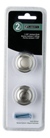 2pk 1-3/8" Ni Cab Knob