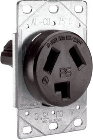 30a Blk Flush Outlet