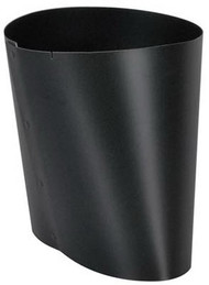 6" Blk Oval Rnd Adapter