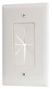 Wht Passthru Wall Plate