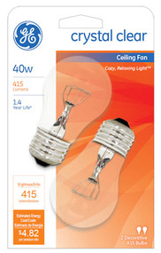 Ge 2pk 40w Clr Fan Bulb
