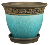 6" Teal Cadiz Planter