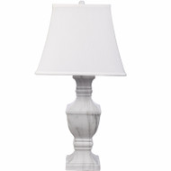 28" Marb Wht Table Lamp