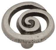 1-3/8"pewter Swirl Knob
