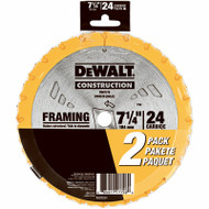 2 Pk 7-1/4" 24t Blade