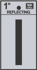 1" Blk Refl Letter I