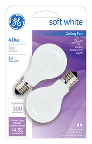 Ge2pk Wht Ceil Fan Bulb