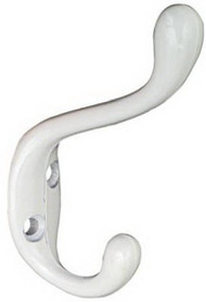 Hd Wht Coat/hat Hook
