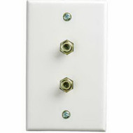 Wht Dplx Coax Wallplate