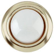 Wht/gld Rnd Push Button